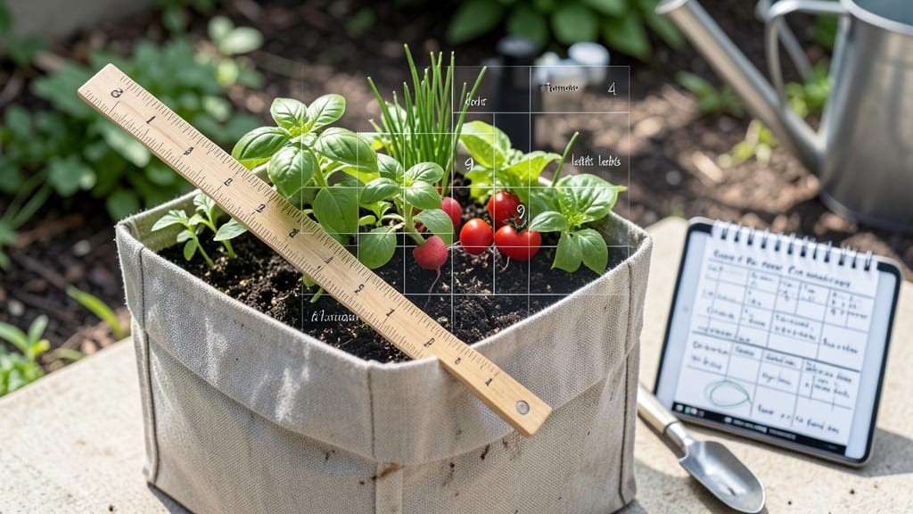 Sqft Gardening Chart: Plant Spacing by Type and Mature Size